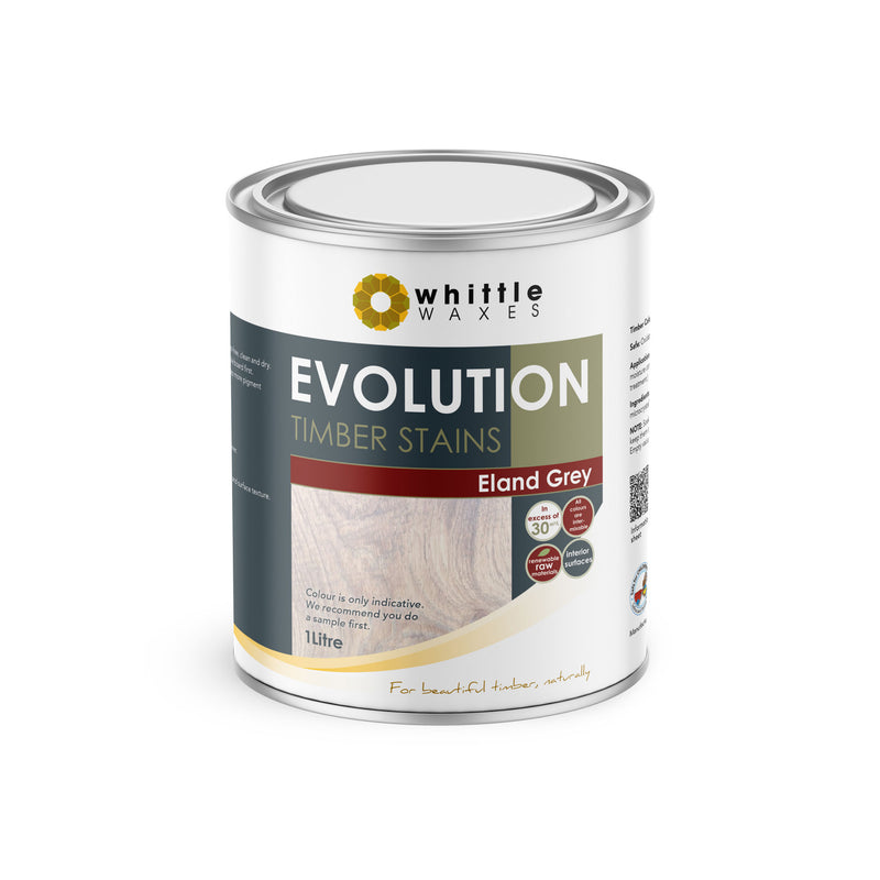 Whittle Waxes Evolution Colours (Eland Grey) - quality timber stain - 1 Litre