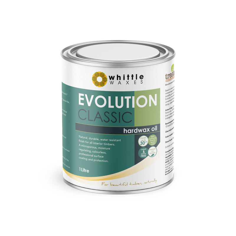 Whittle Waxes Evolution Hardwax Oil (Classic) - quality, durable, natural timber protection - 1 Litre