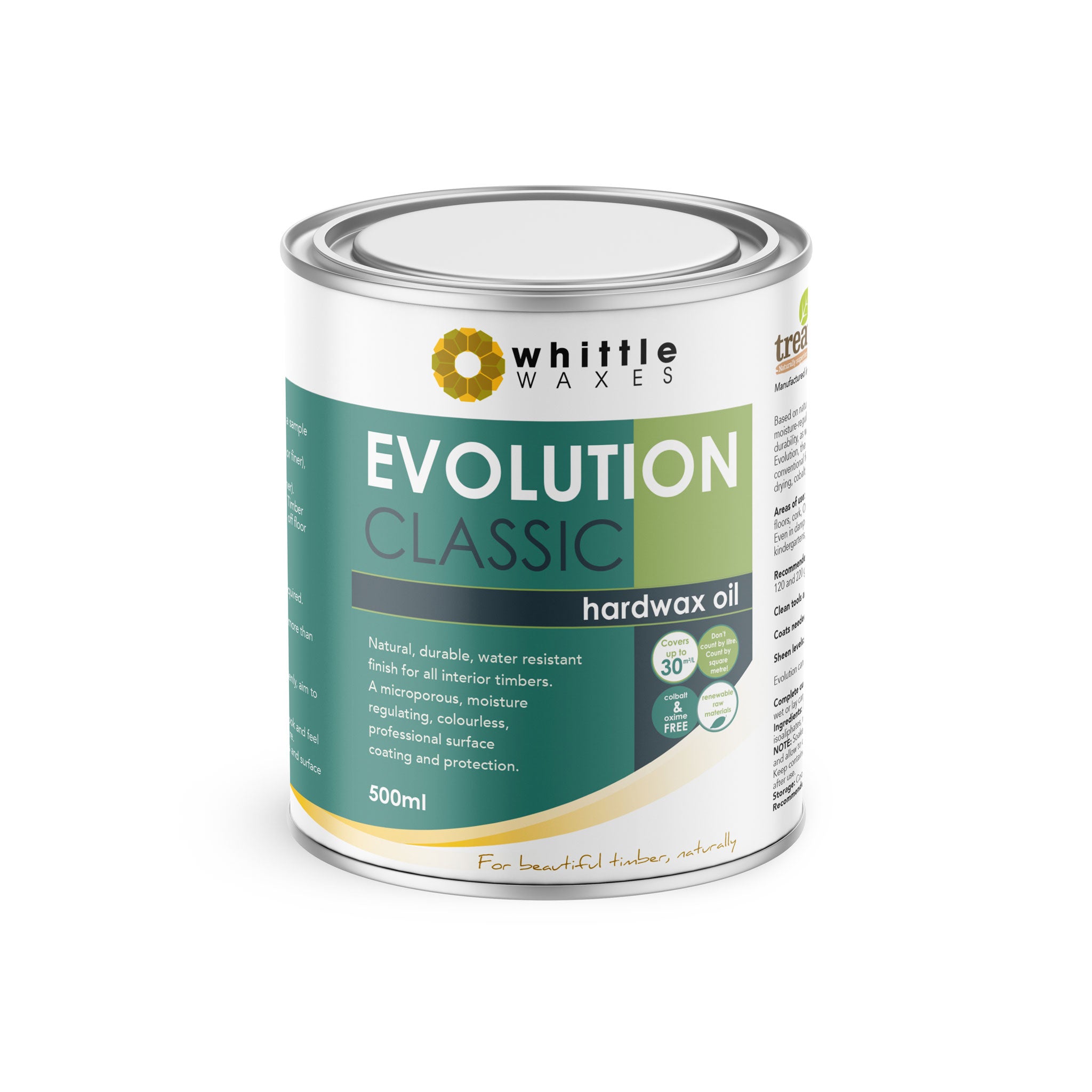 Whittle Waxes Evolution Hardwax Oil (Classic) - quality, durable, natural timber protection - 500ml