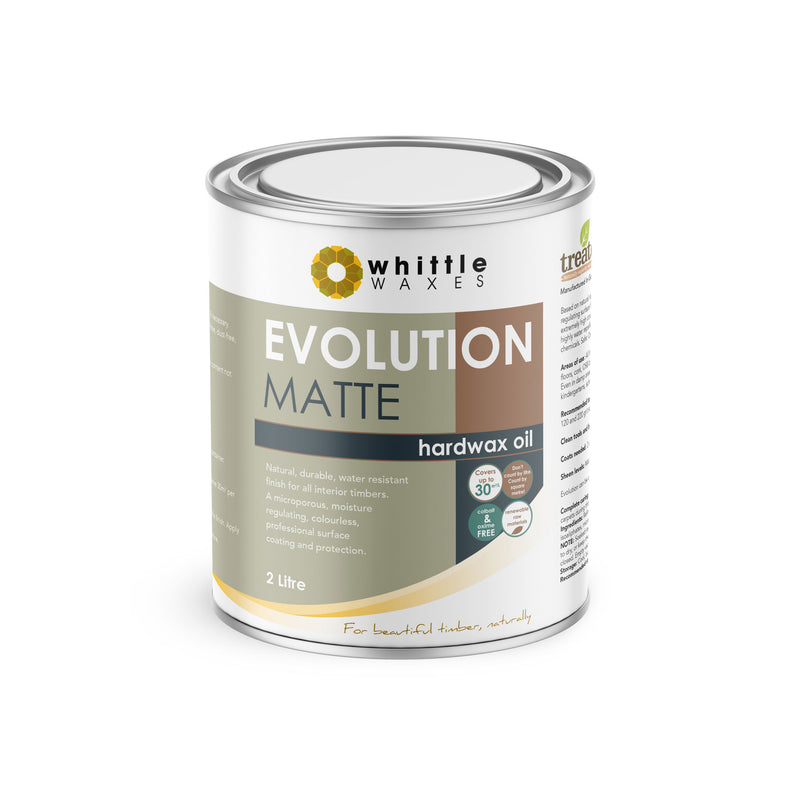 Whittle Waxes Evolution Hardwax Oil (Matte) - quality, durable, natural timber protection - 2 Litre