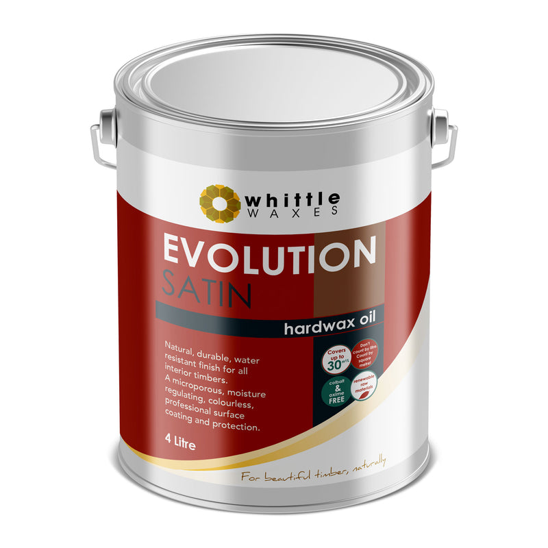 Whittle Waxes Evolution Hardwax Oil (Satin) - quality, durable, natural timber protection - 4 Litre