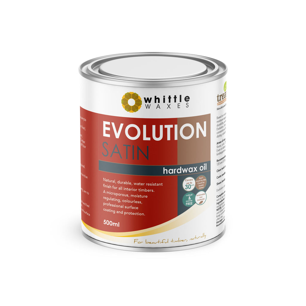 Whittle Waxes Evolution Hardwax Oil (Satin) - quality, durable, natural timber protection - 500ml