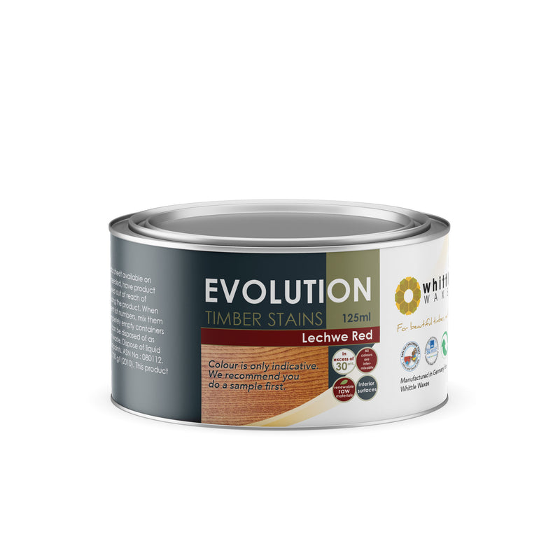 Whittle Waxes Evolution Colours (Lechwe Red) - quality timber stain - 125ml
