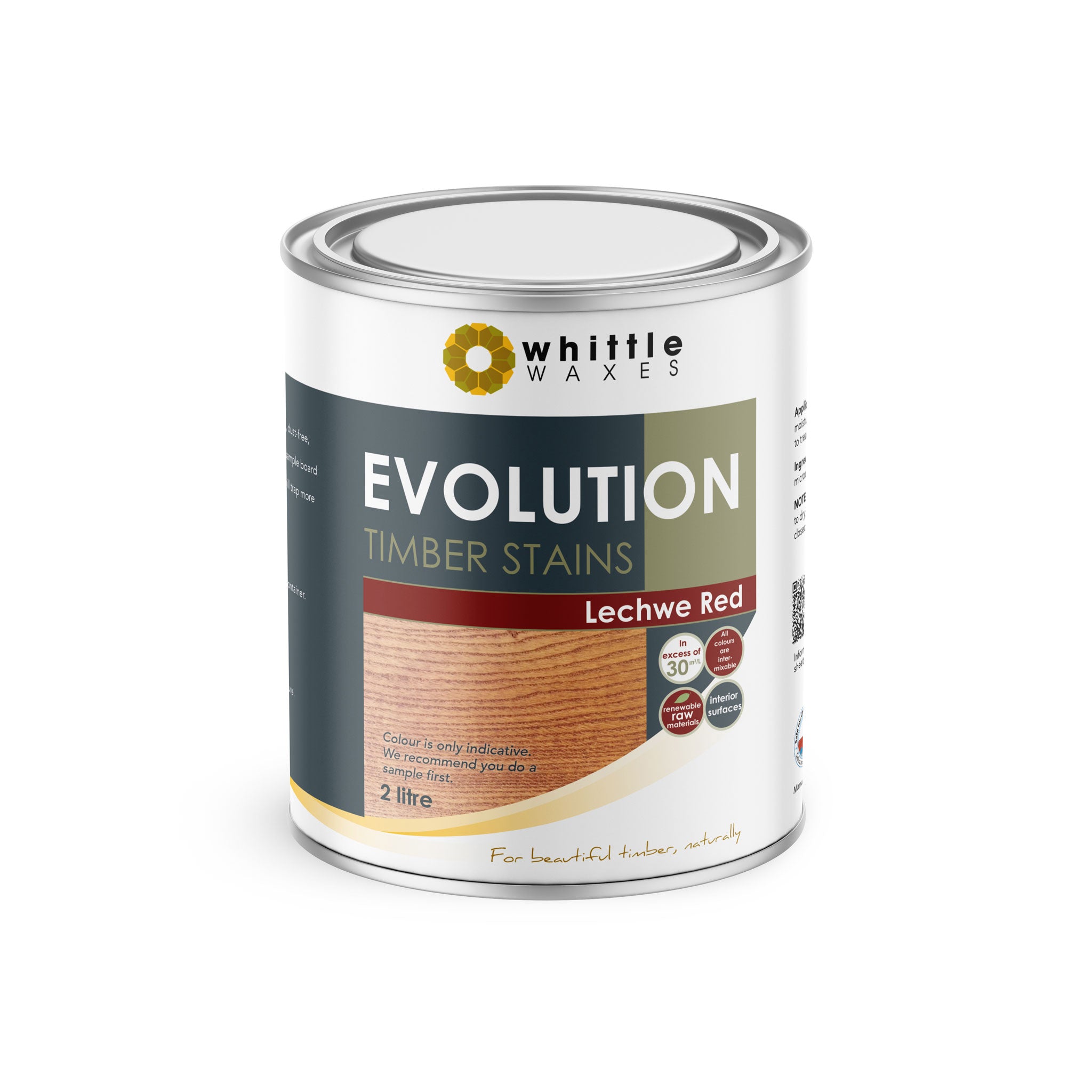 Whittle Waxes Evolution Colours (Lechwe Red) - quality timber stain - 2 Litre