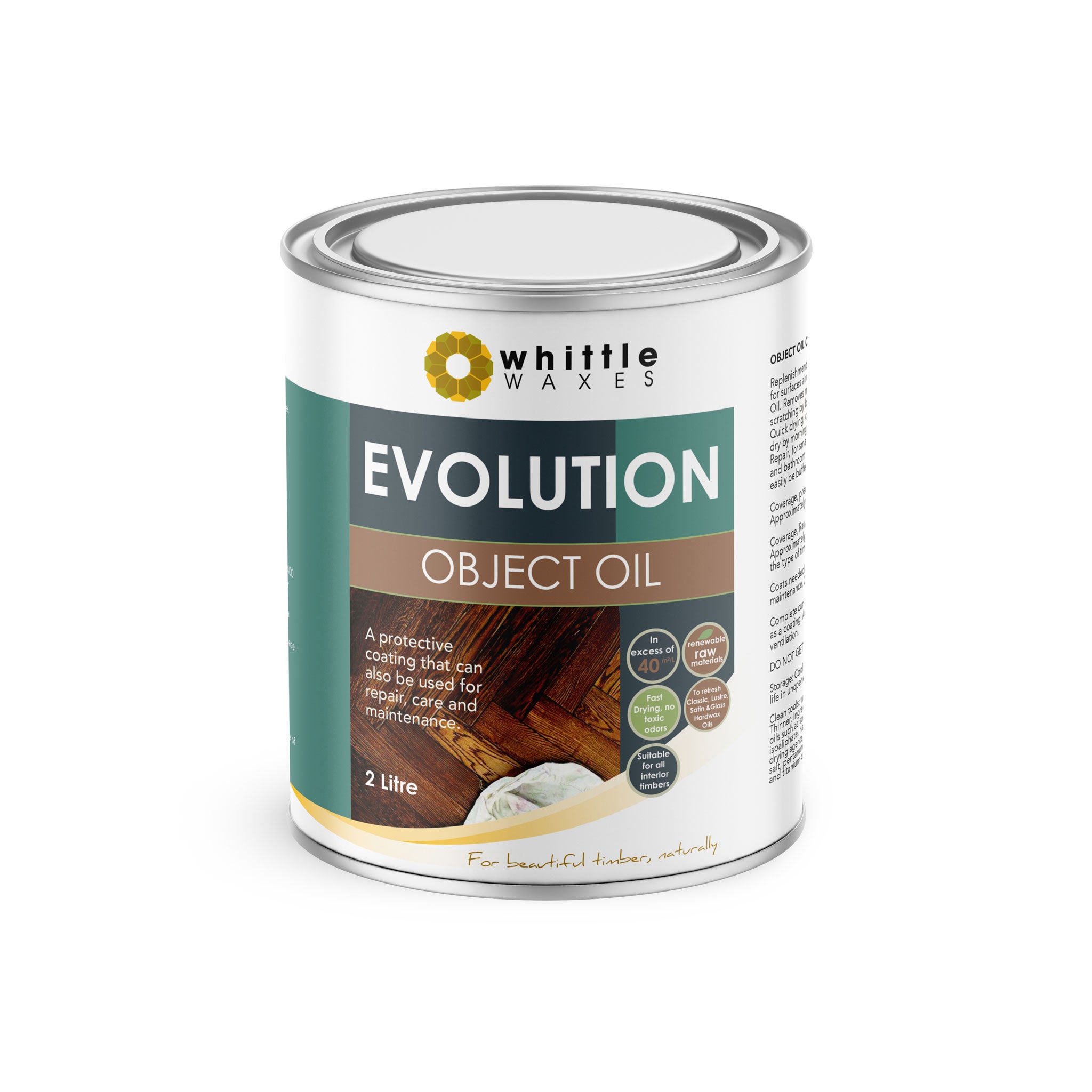 Whittle Waxes Evolution Object Oil - ideal for repair and replenishment - 2 Litre