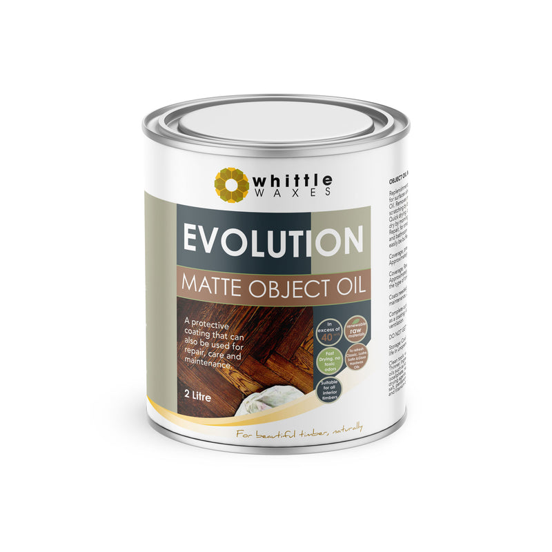 Whittle Waxes Evolution Matte Object Oil - ideal for repair and replenishment - 2 Litre