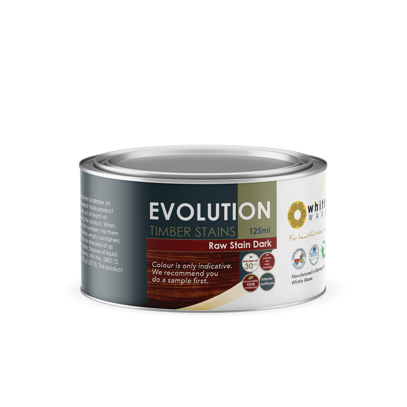 Whittle Waxes Evolution Raw Stain Dark - quality timber stain - 125ml