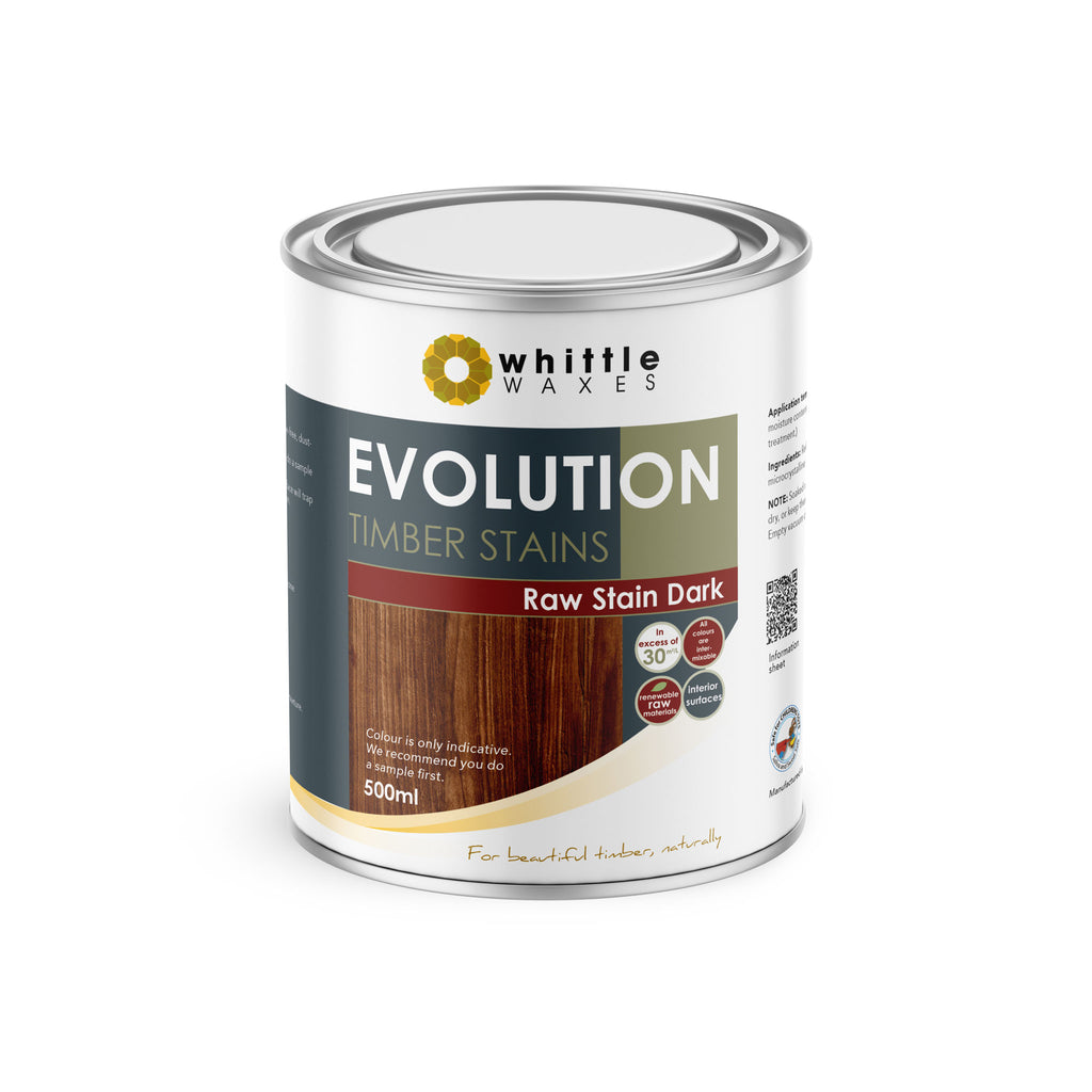 Whittle Waxes Evolution Raw Stain Dark - quality timber stain - 500ml
