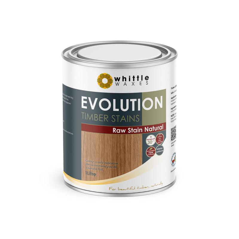 Whittle Waxes Evolution Raw Stain Natural - quality timber stain - 1 Litre