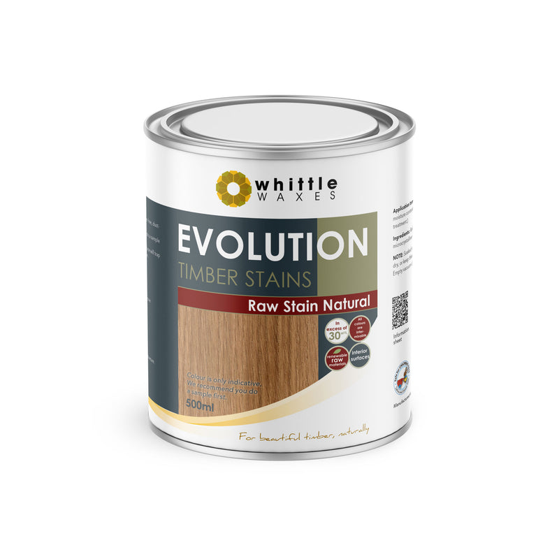 Whittle Waxes Evolution Raw Stain Natural - quality timber stain - 500ml